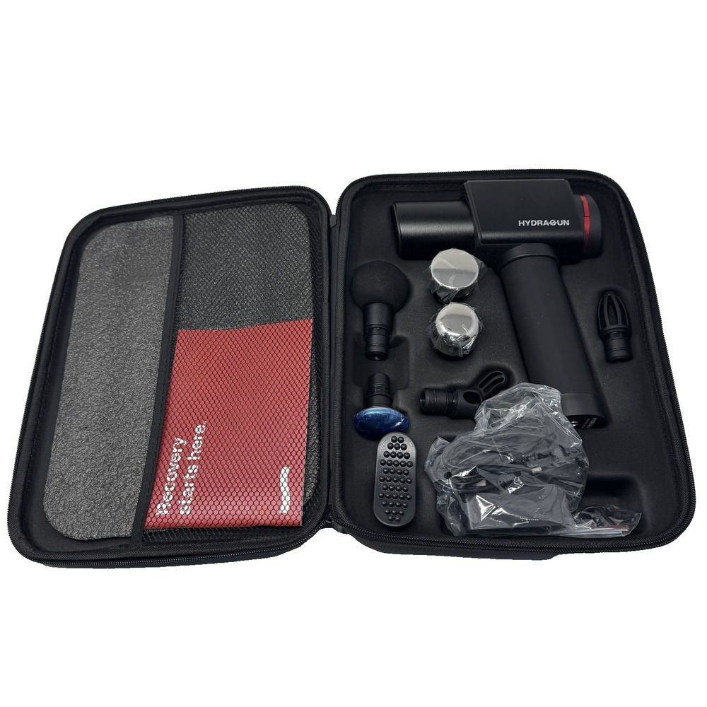 Hydragun Massage Gun Percussion Massager Kit 7 Heads Case 2600mAh Quiet Recovery - Picture 1 of 16